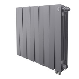 Биметаллический радиатор отопления Royal Thermo PianoForte 500 серебристый VR80 12 секц.
